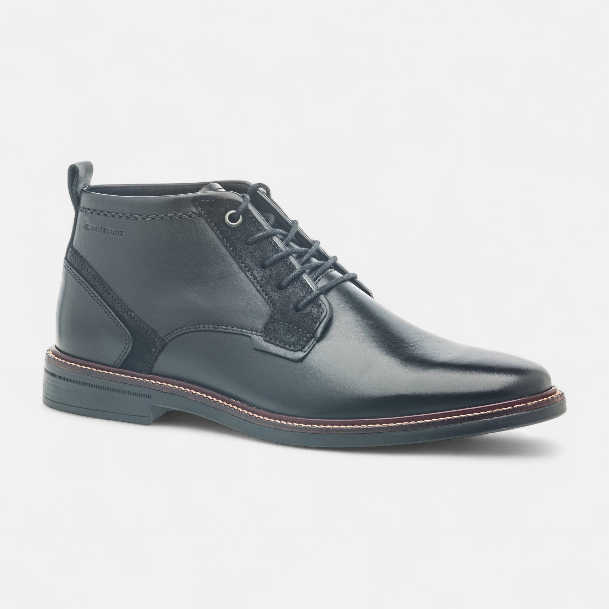 Bottines Homme en cuir noir