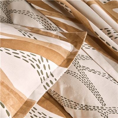 Linge de lit ondes graphiques