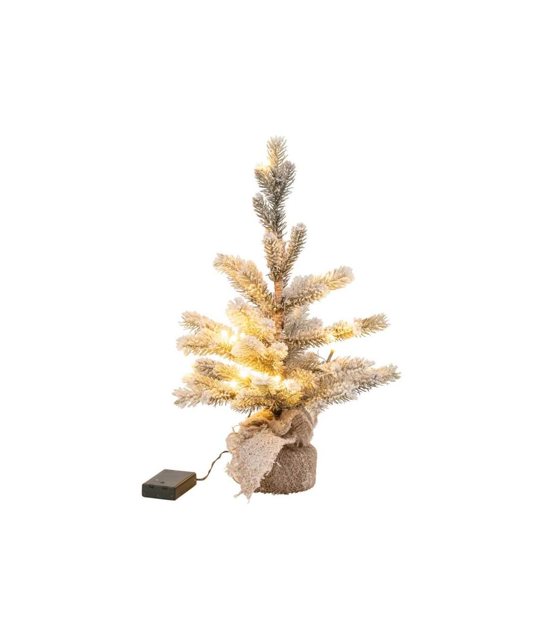 Paris Prix - Sapin De Noël Déco Led enneigé 50cm Vert