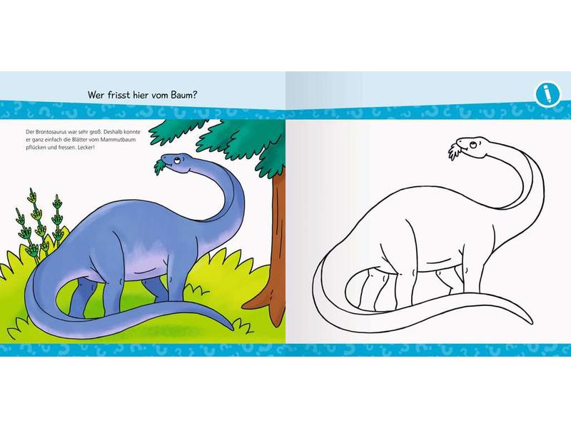 Ravensburger Kinder-Sachbuch WWW junior AKTIV: Dinosaurier Erstes Ausmalen, Rätseln, Schneiden und Kleben