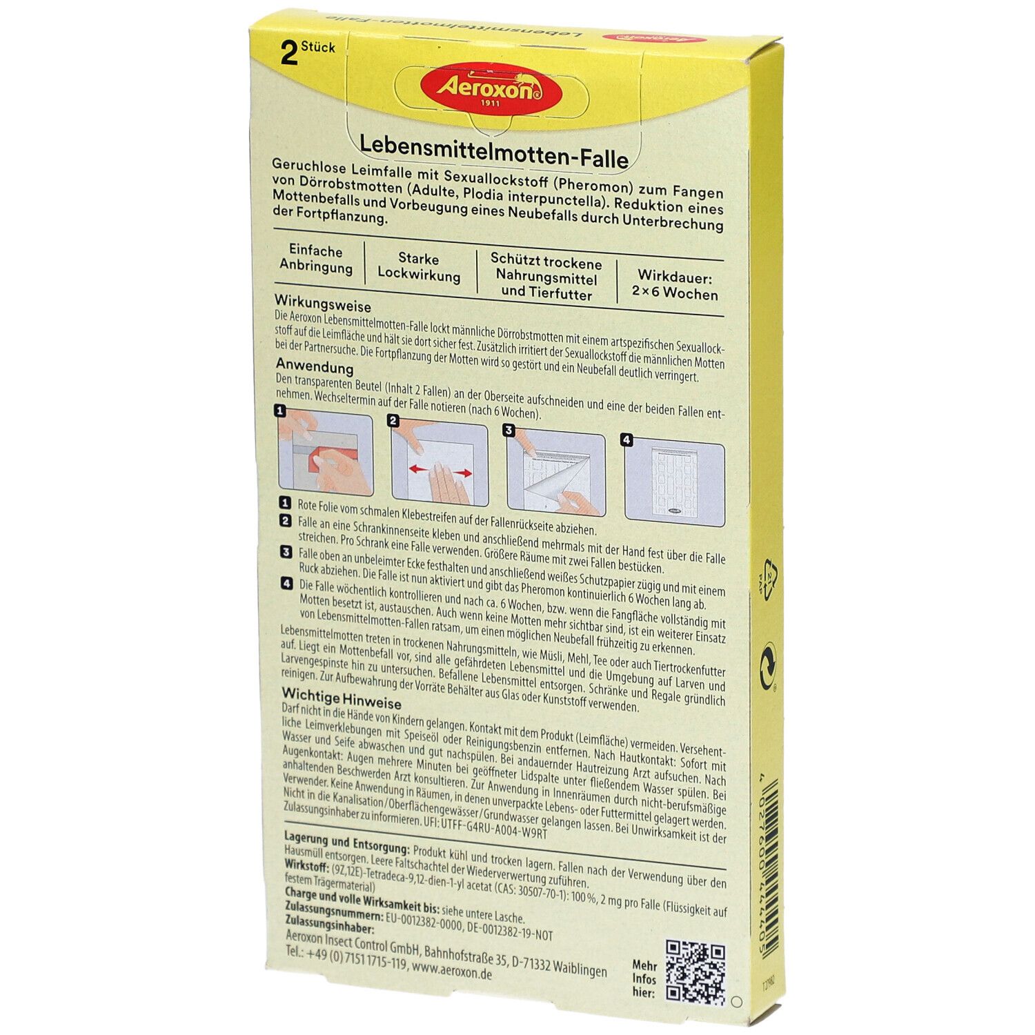 Aeroxon® Lebensmittelmotten-Falle Gegen Motten