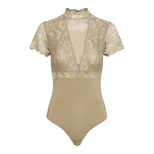 Pieces Sicca Bodystocking, White Pepper, M