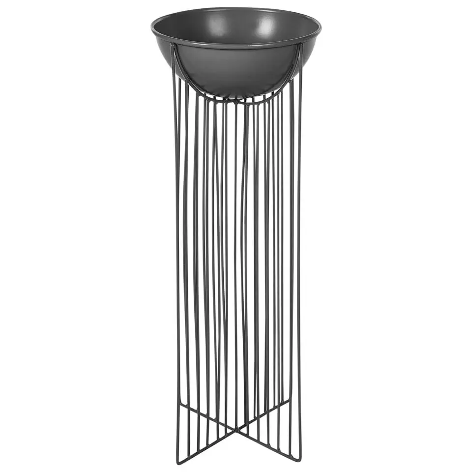 FICARIA - Bloempot set van 2 - Zwart - Metaal