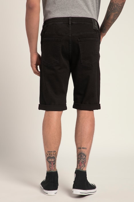 Jeans-Bermuda, bequem geschnitten, Elastikbund, 5-Pocket, bis Gr. 70