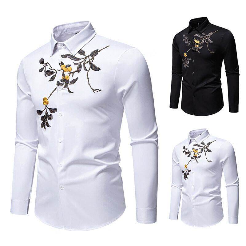 YIKES - Geborduurd shirt met lange mouwen