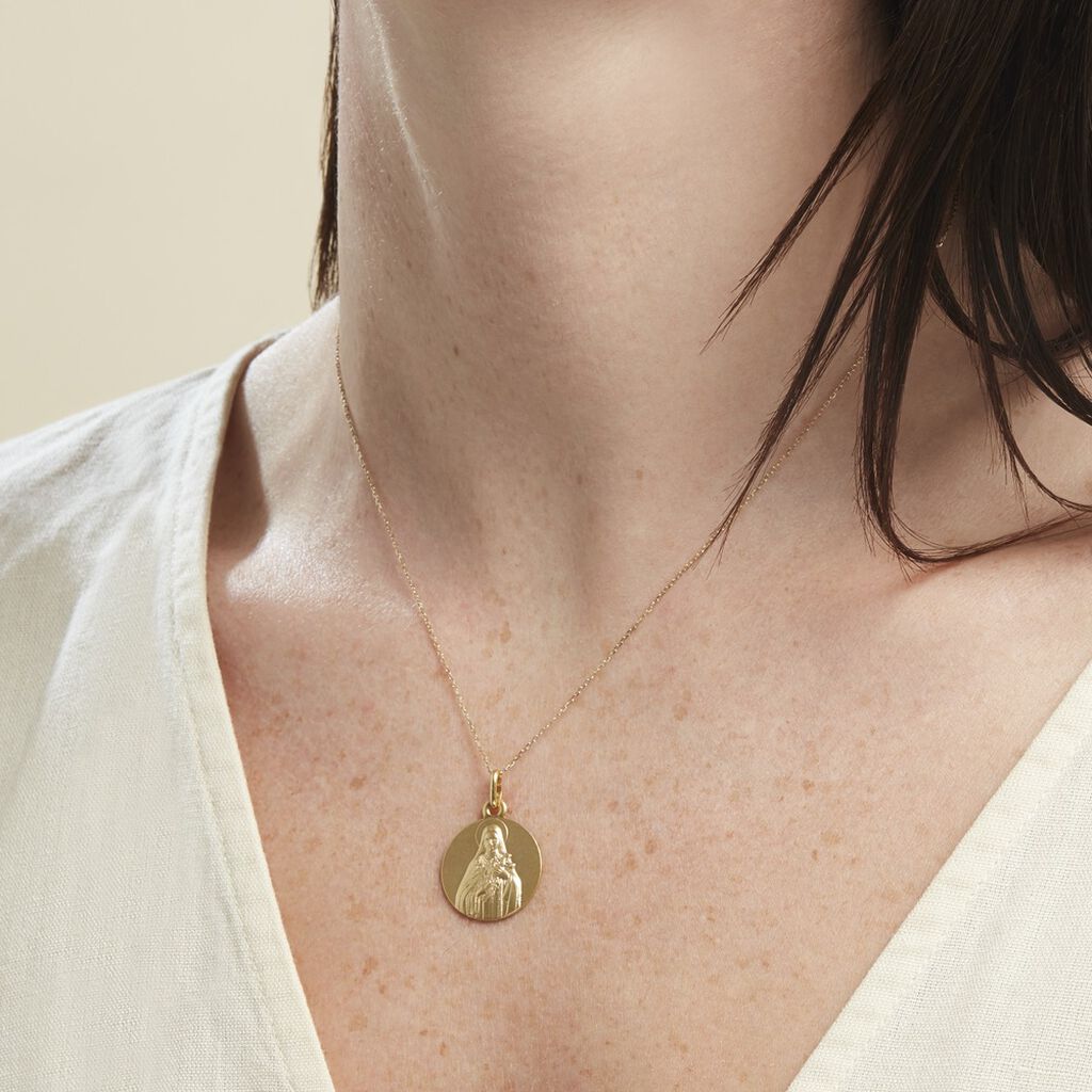 Medaille Or Jaune Vierge