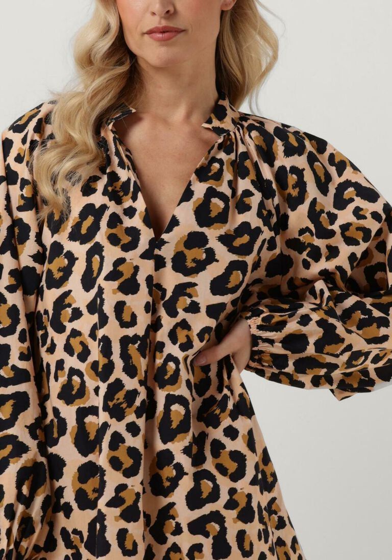 NOTRE-V leopard notre-v mini jurk nv-dayo mini dress