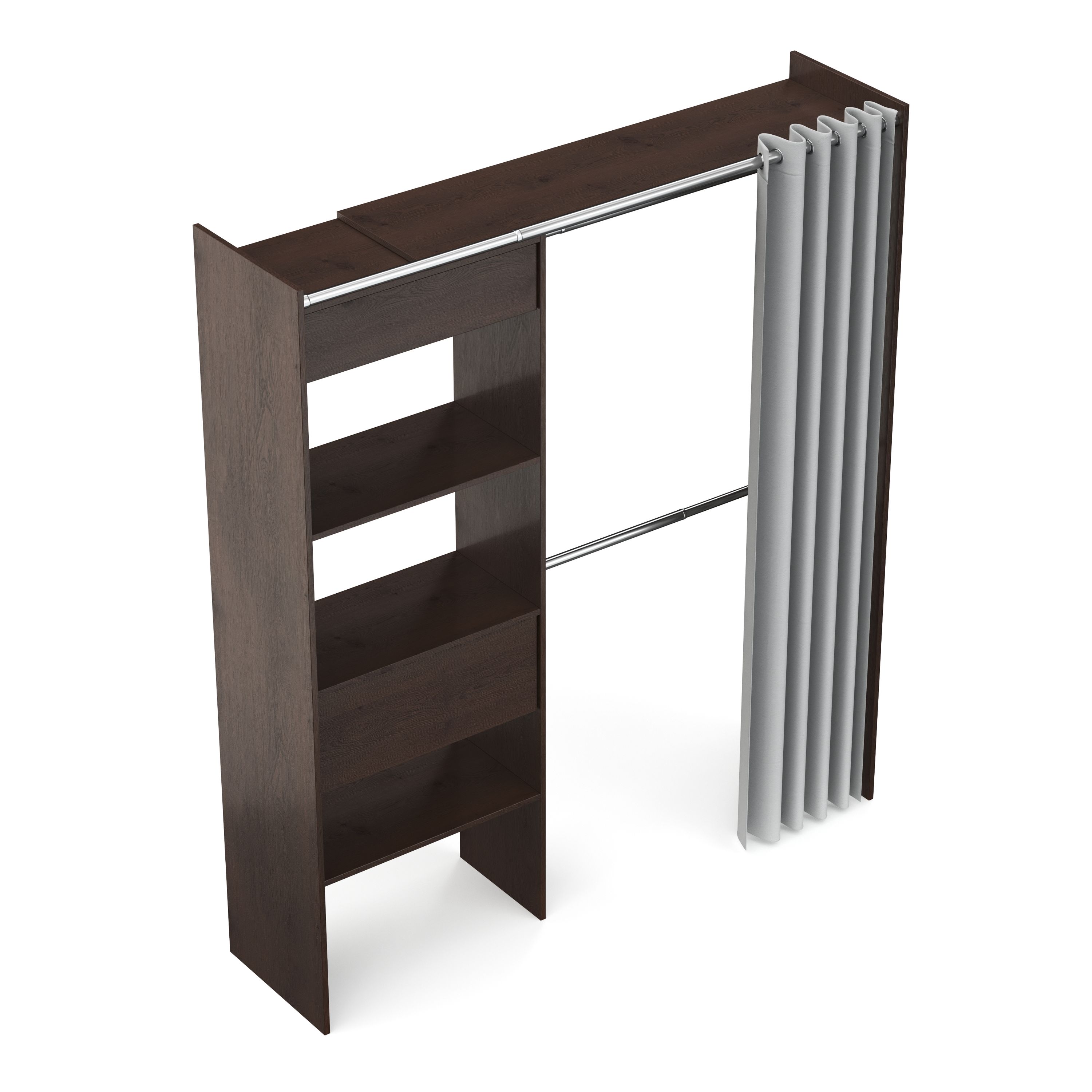 Garderobe Kleiderschrank GUEST 167 x 177 cm braun