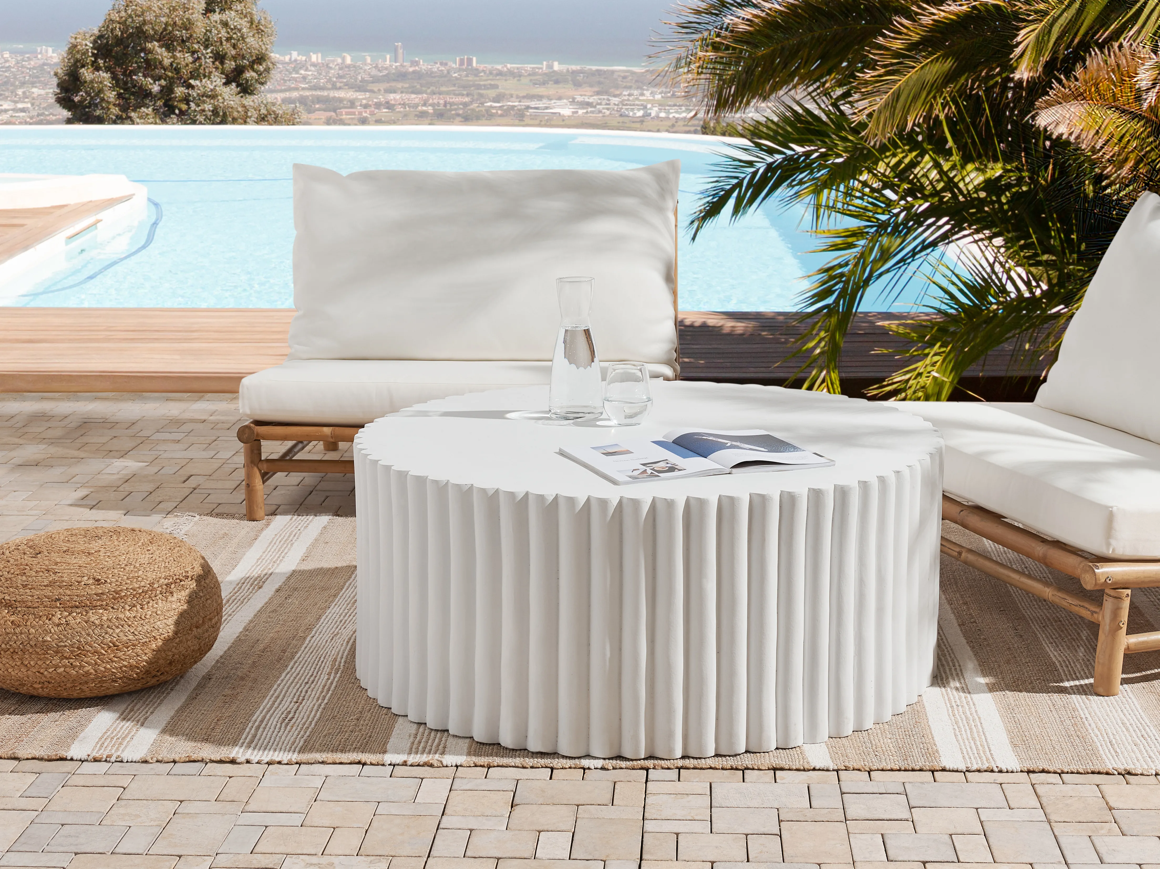 Salontafel POZZA II 117 cm 117 cm Wit