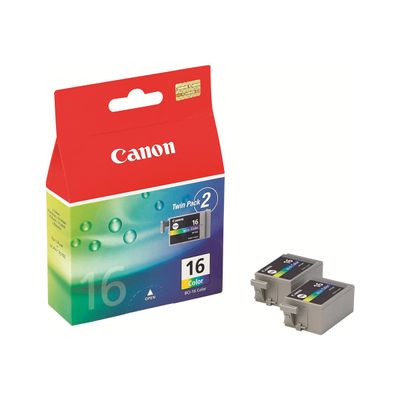 Canon BCI-16 - Pack de 2 - cyan, magenta, jaune - cartouche d'encre originale