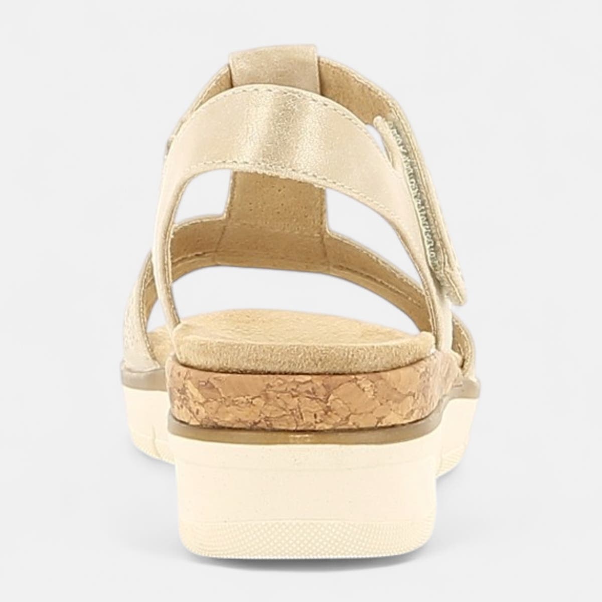 Sandales à talon compensé Femme or