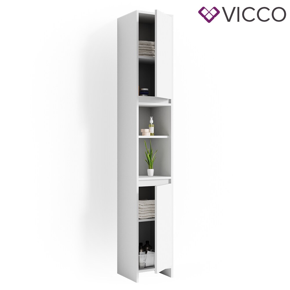 VICCO Badschrank EMMA Weiß Badezimmerschrank Hochschrank Badregal Schrank