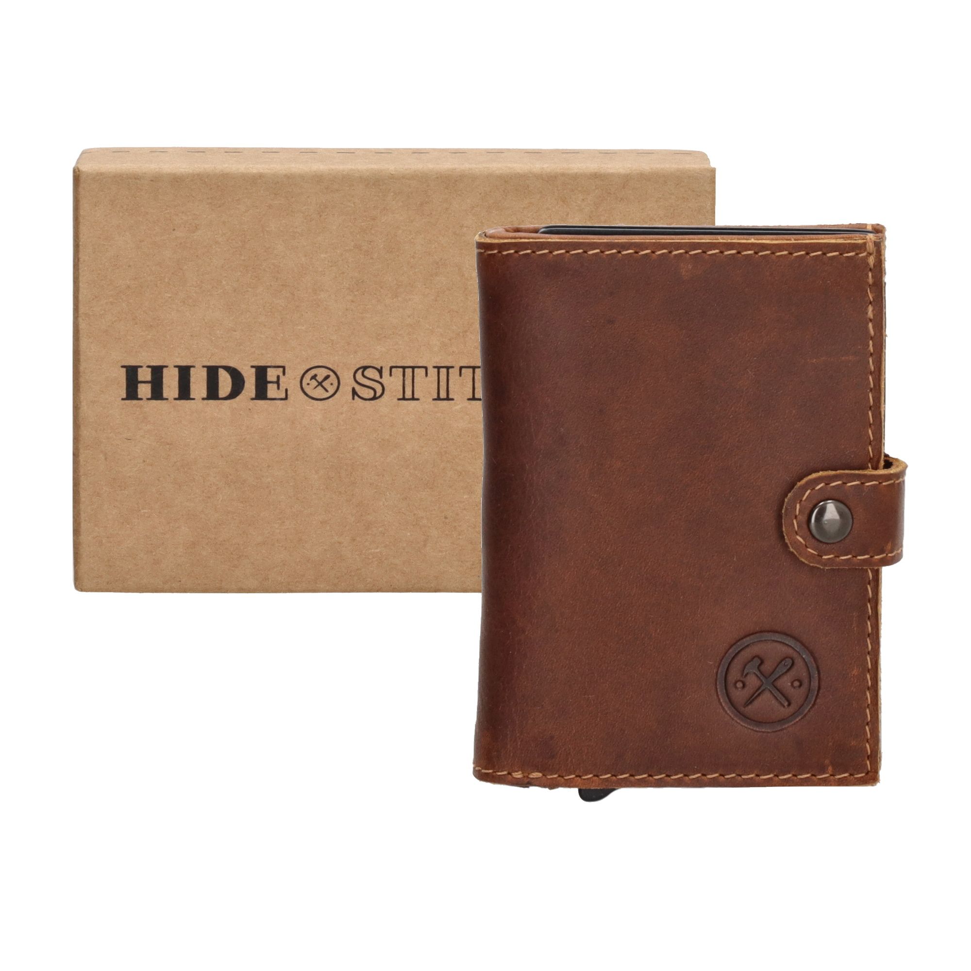 Hide & Stitches Japura Safety Wallet Cognac