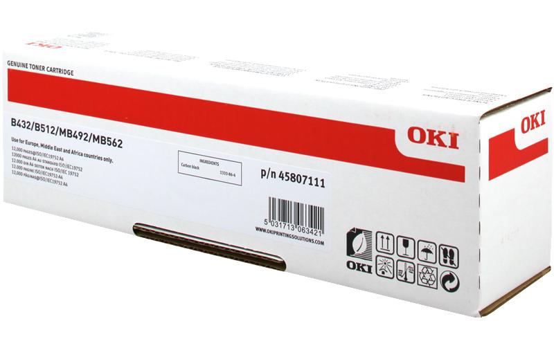 Toner 45807111 Black<br>Druckkassette, schwarz