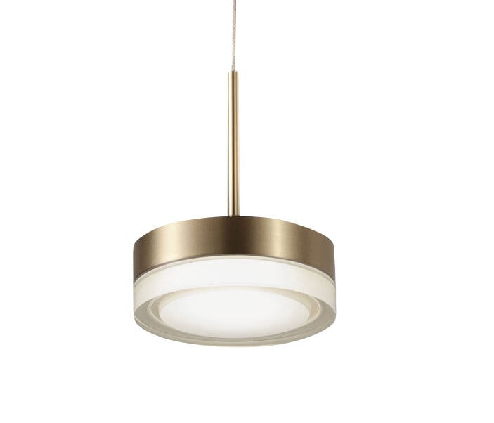 FABAS LUCE LED Pendelleuchte DUNK 1-flg messingfarbig