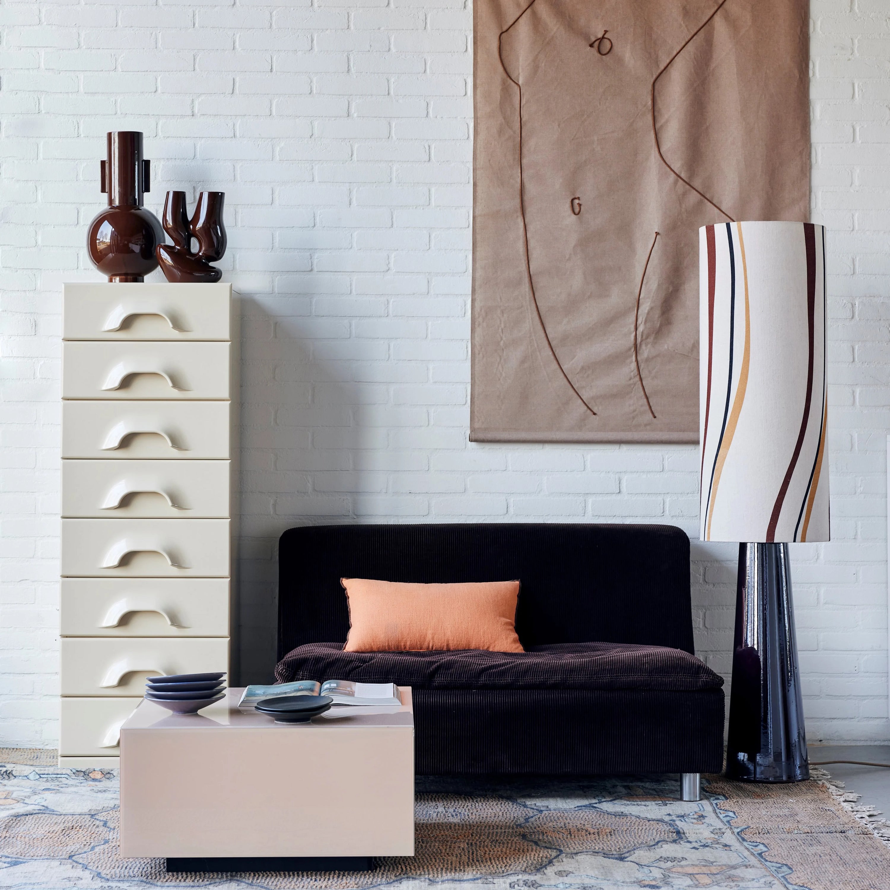 HKliving Cone Lampenvoet XL - Glossy Brown