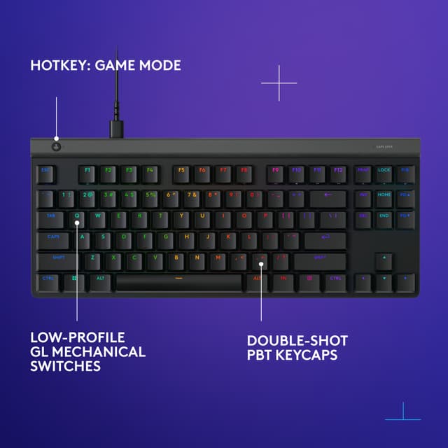 Logitech G G515 TKL gaming-tastatur (tactil, sort)