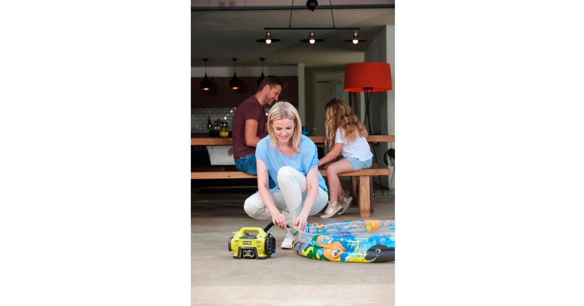 RyobiAccu-compressor R18I-0 luchtpomp  (Groen/zwart, Accu en oplader niet inbegrepen)