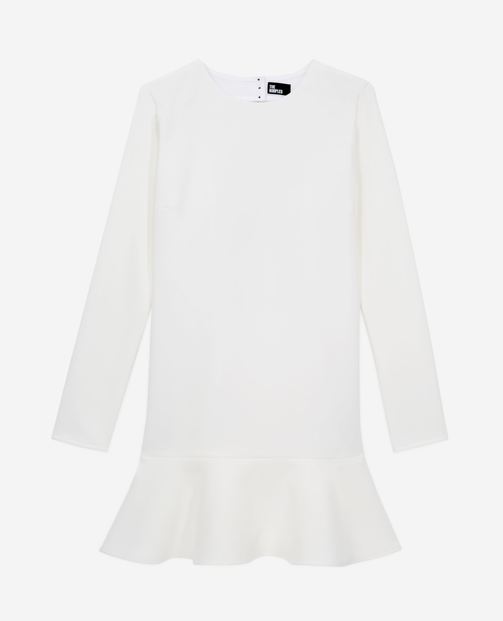 Robe courte blanche avec volant