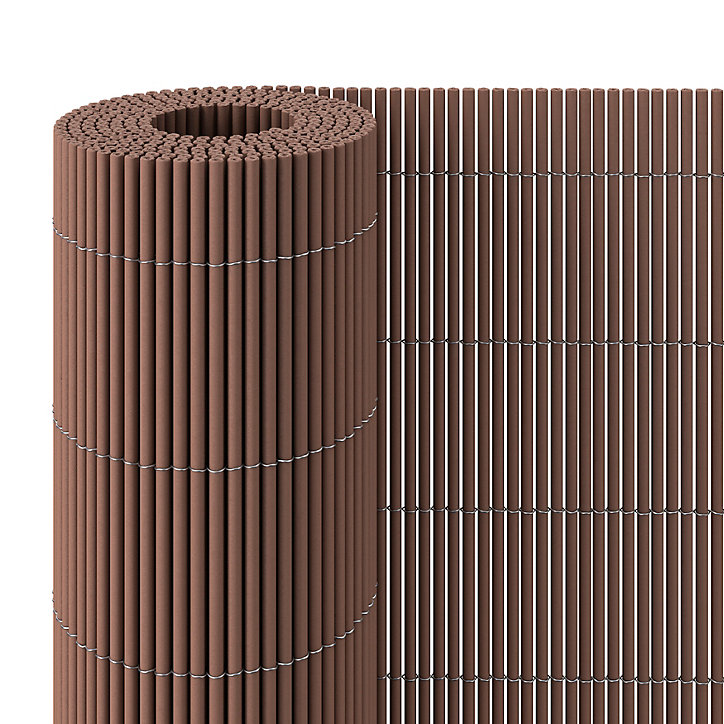 Canisse LOP PVC brun L.3 m x H1 m