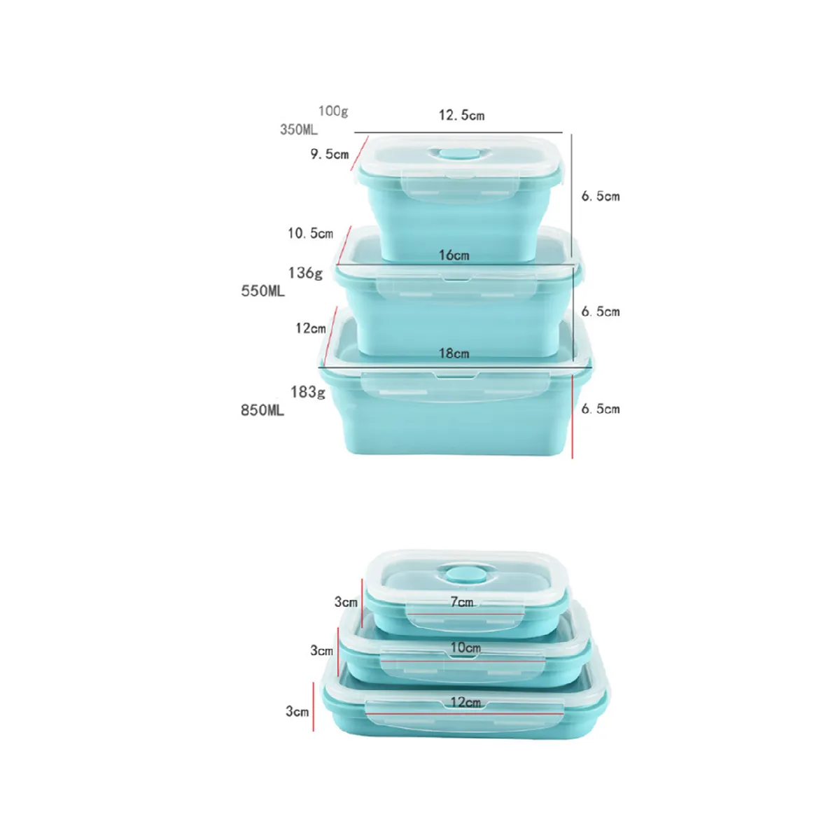 Ensembles de boîtes de rangement pliantes