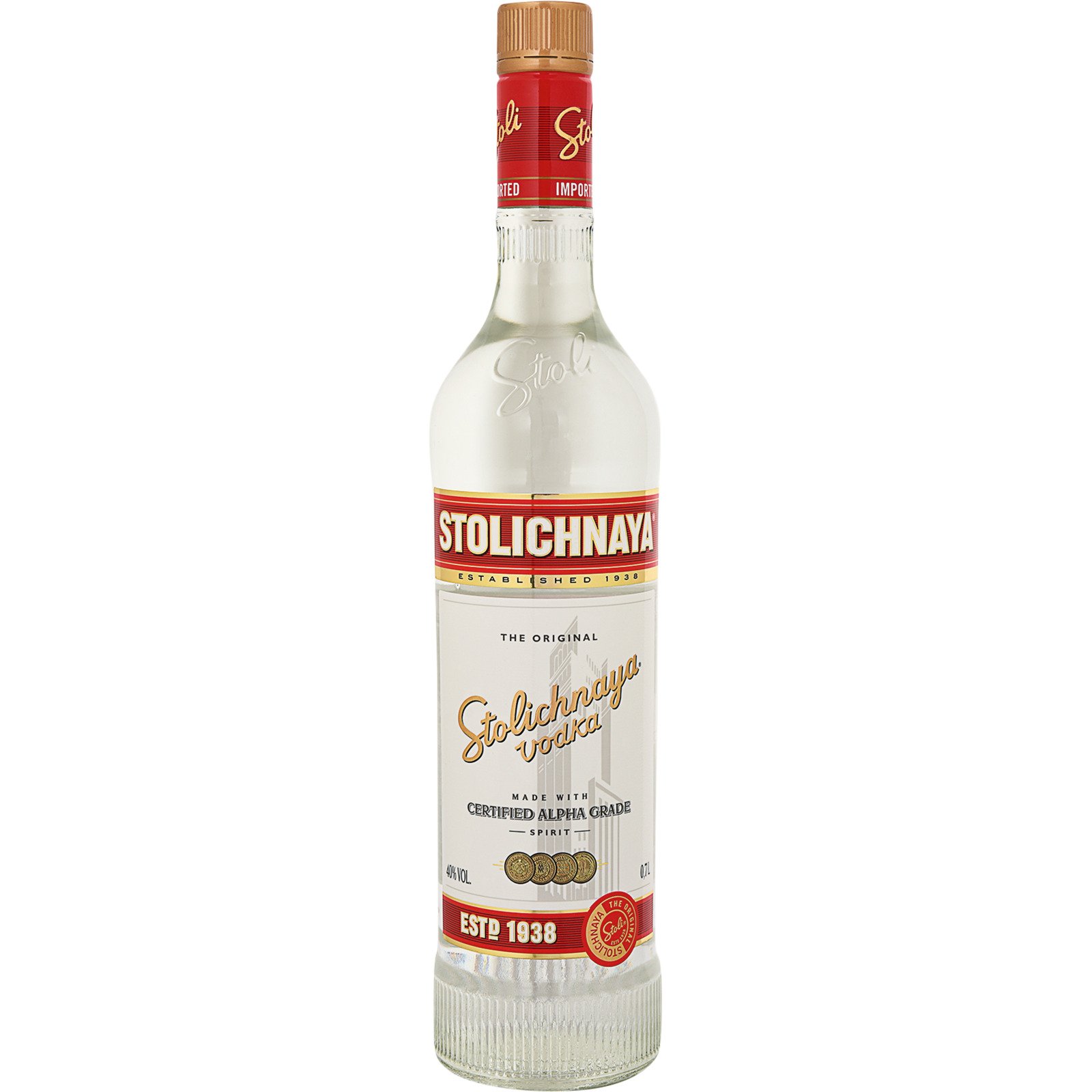 Stolichnaya Vodka 70cl + Mug Mule 40% Velohelm
