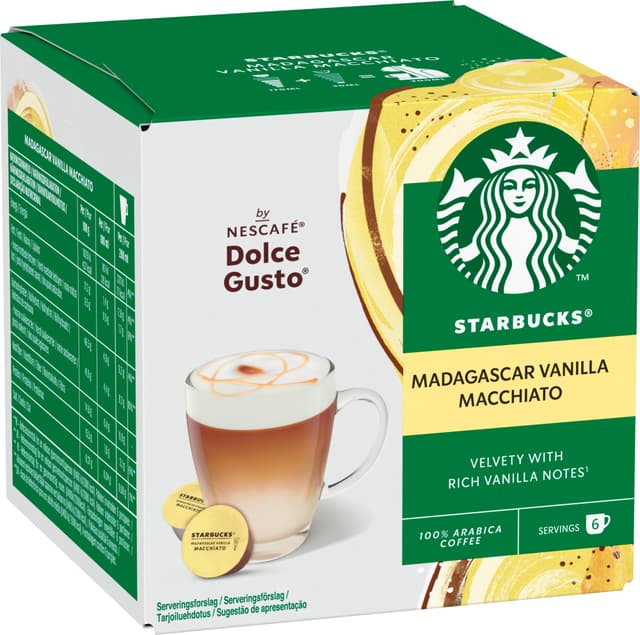 Starbucks Madagascar Vanilla by NESCAFÉ Dolce Gusto kapsler (12 stk.)