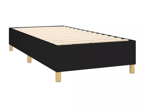 Sommier tapissier avec matelas et LED Noir 90x190 cm Tissu