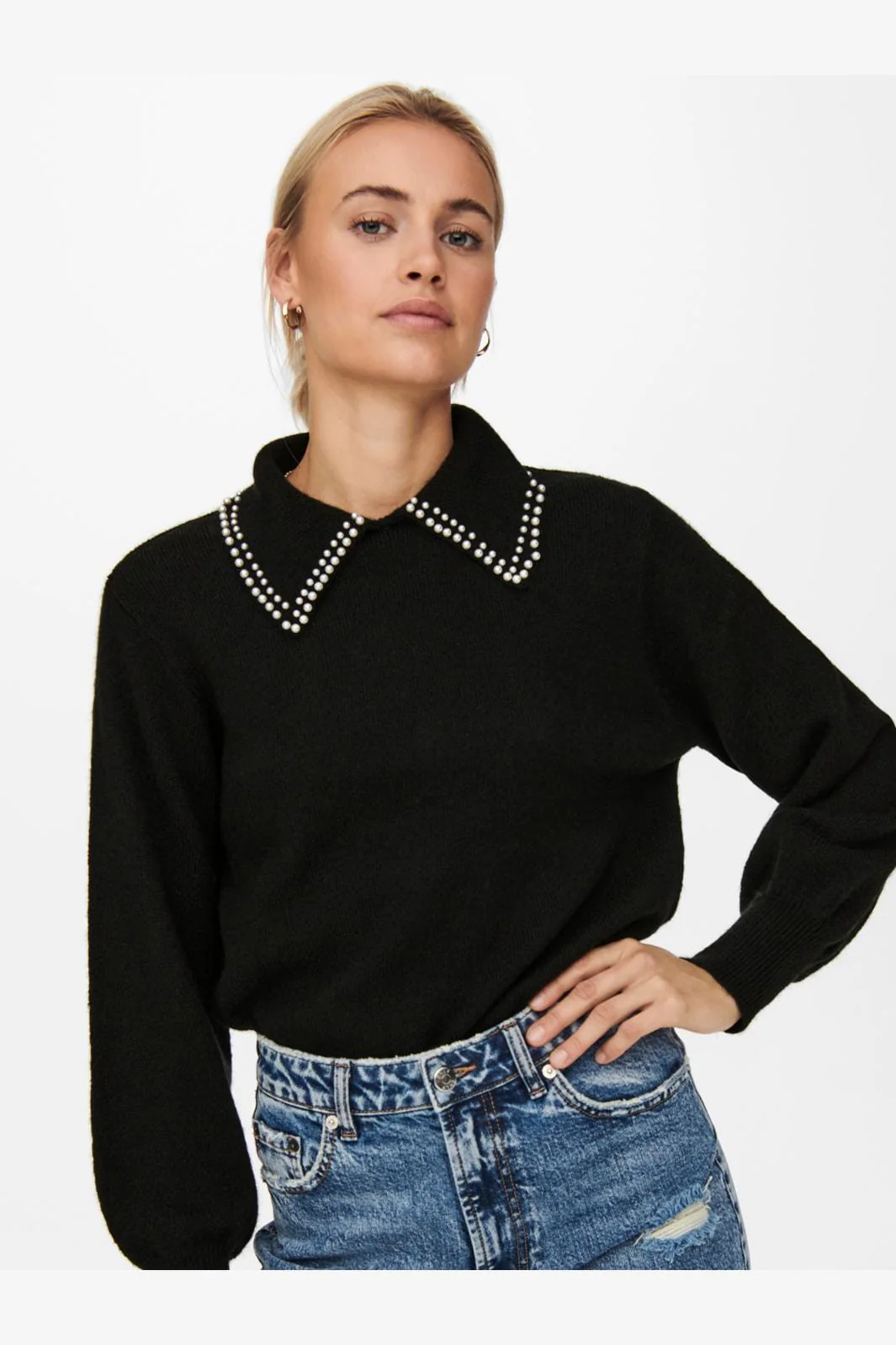 JDY JDYaubray Life L/S Pearl Pullover Knt