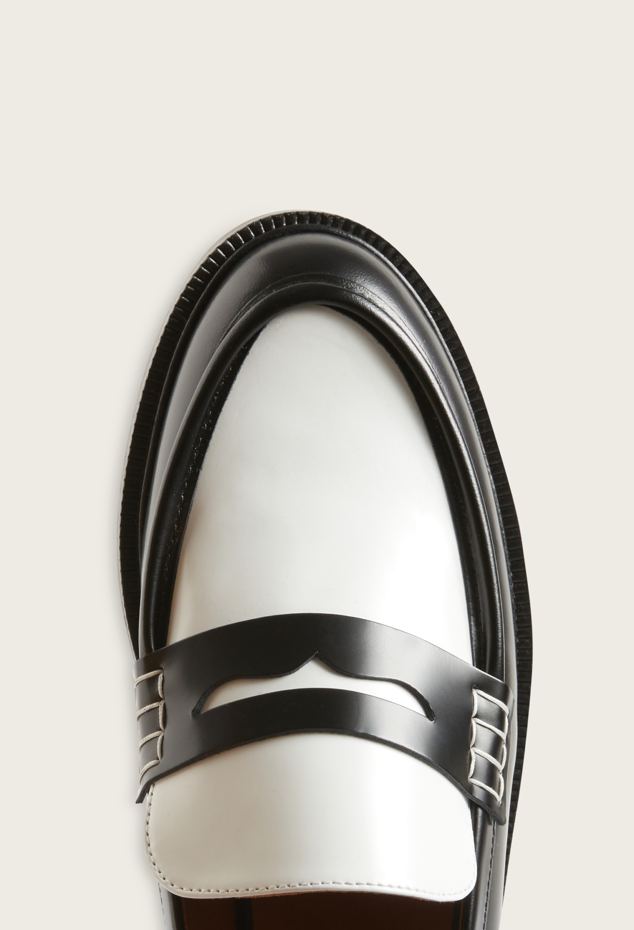 Mocassins cuir bicolore