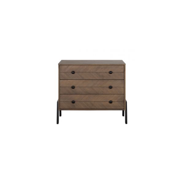 Europe Baby Beau Babykamer Walnoot |  Bed 60 x 120 cm   Commode