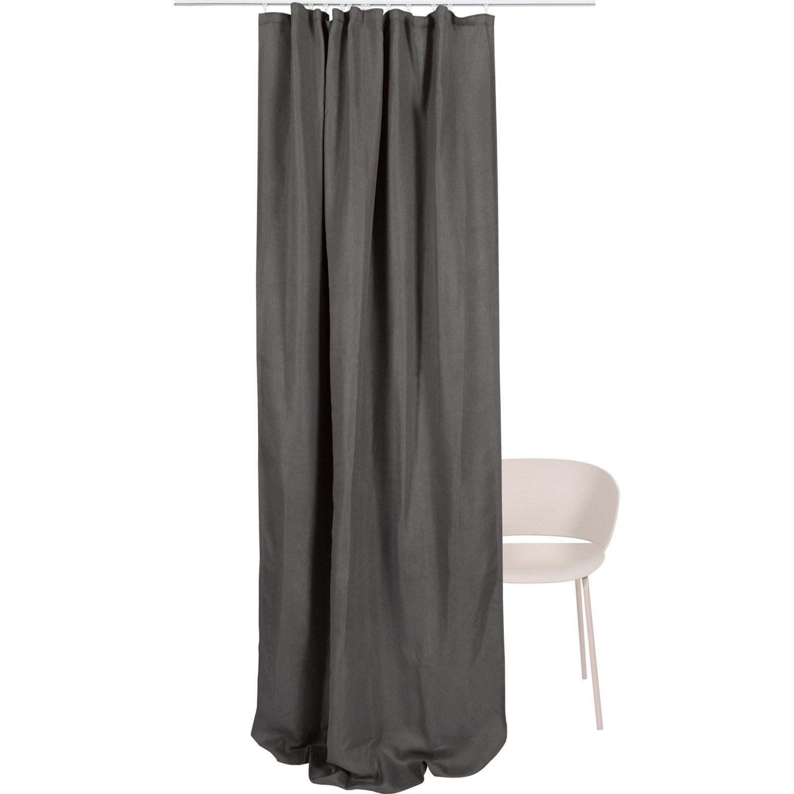 Fertigvorhang Polyester 140 x 260 cm grau