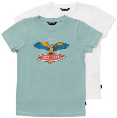 Luca & Lola Riccione T-Shirt 2-pack, Green/White