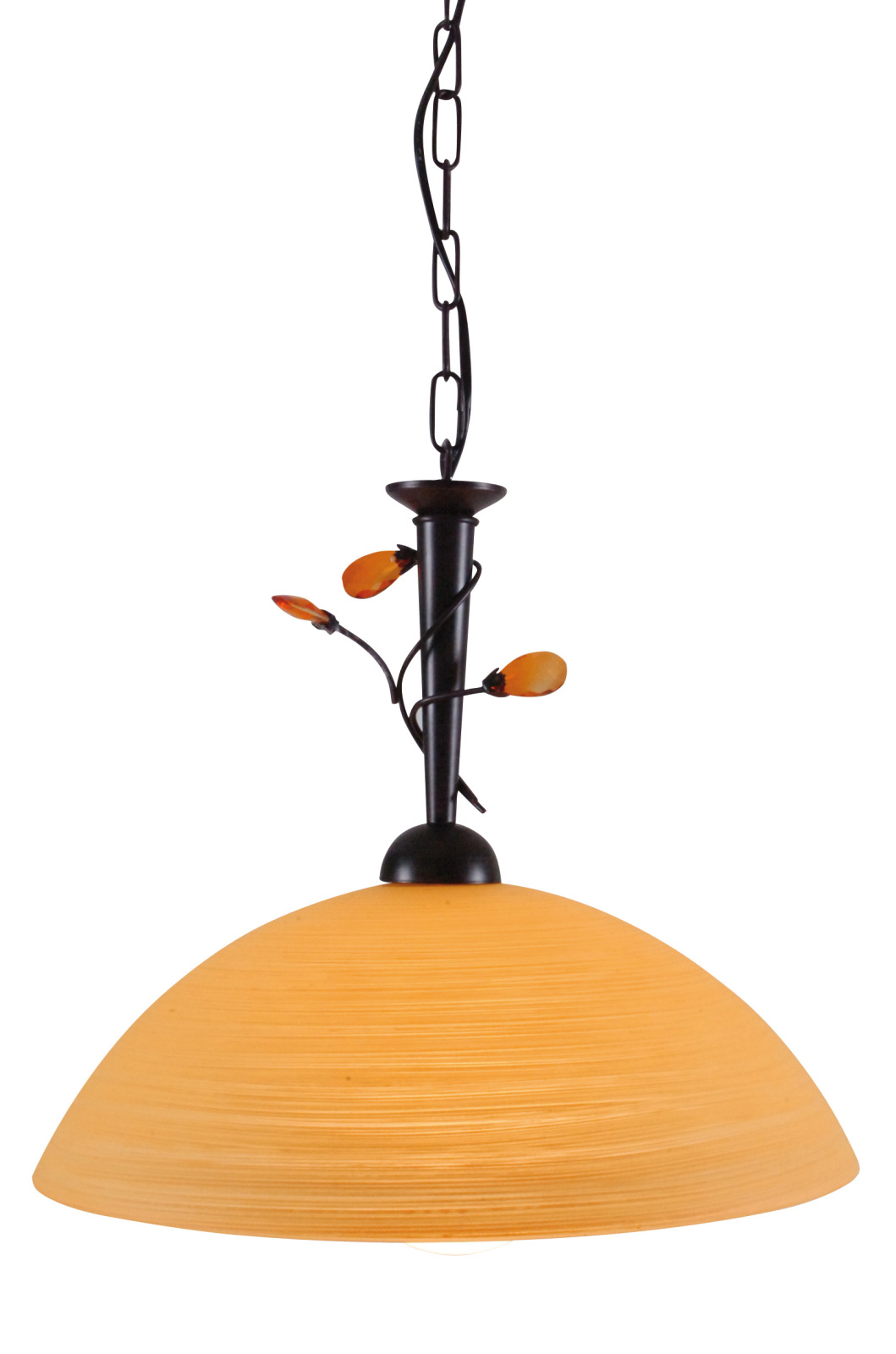 Glaspendelleuchte - orange - 143 cm hoch