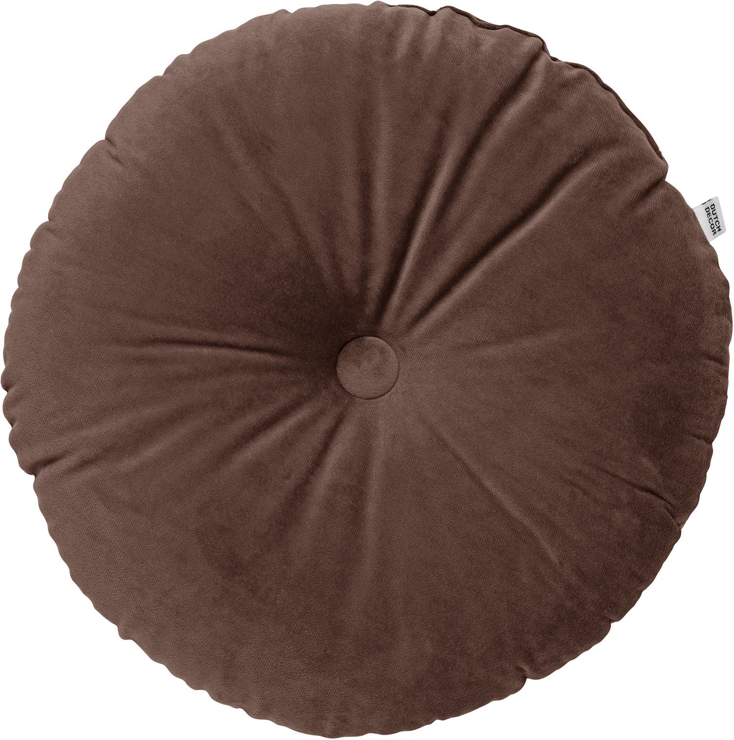 Dutch Decor sierkussen Olly bruin D 40 H 10 cm