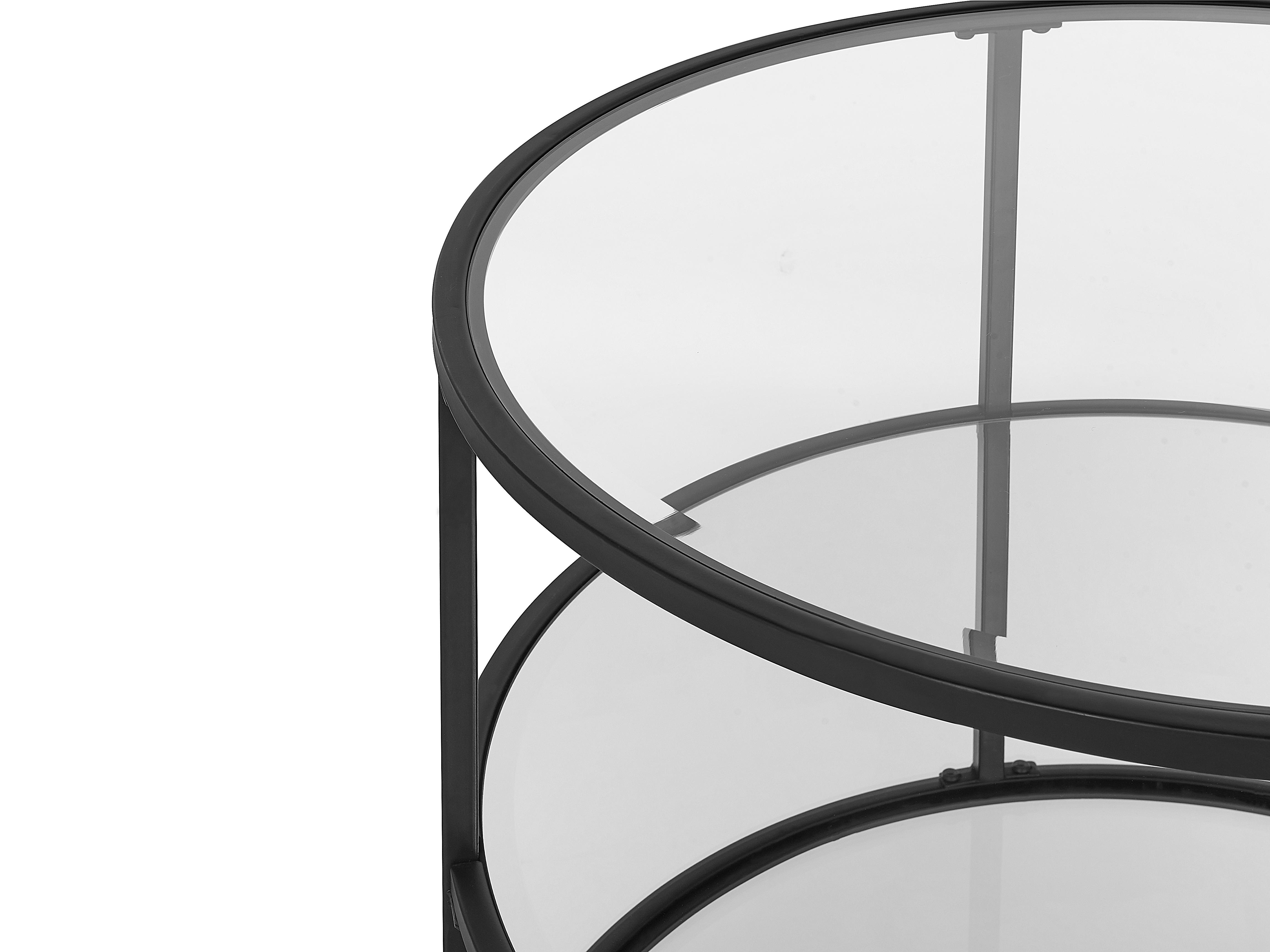 Salontafel BIRNEY Veiligheidsglas Zwart