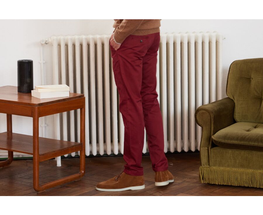 Pantalon chino homme Rouge Foncé - NIGEL II