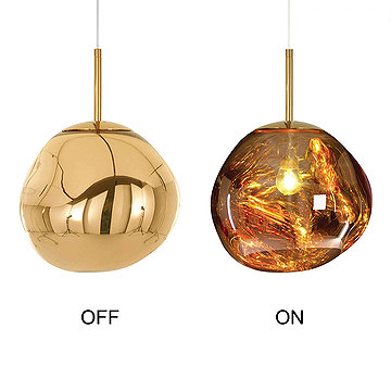 NJOY hanglamp glas 27cm goud