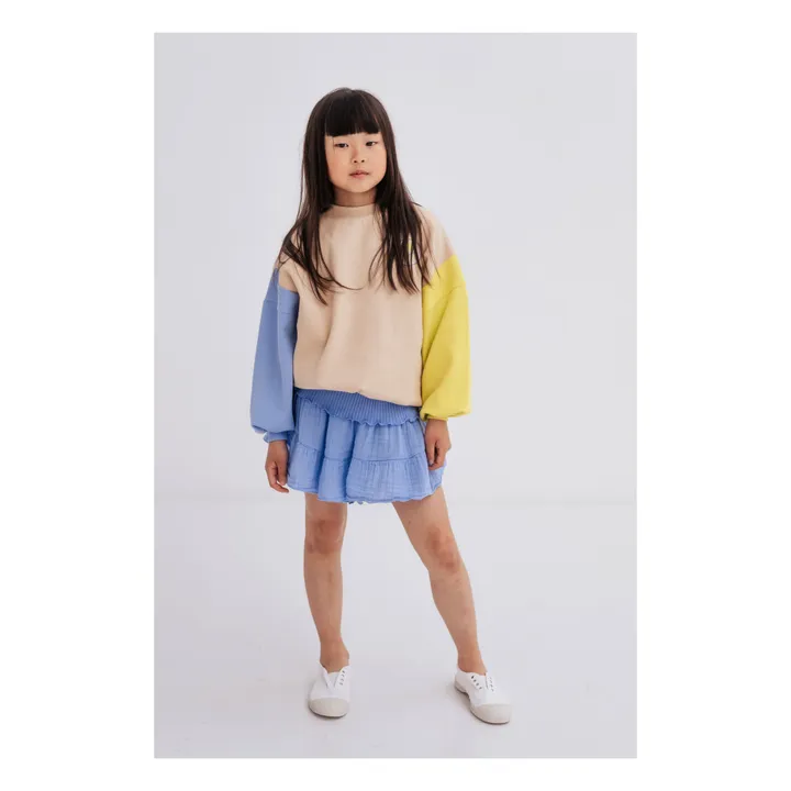 Repose AMS Sweat Coton Bio Colorblock | Beige