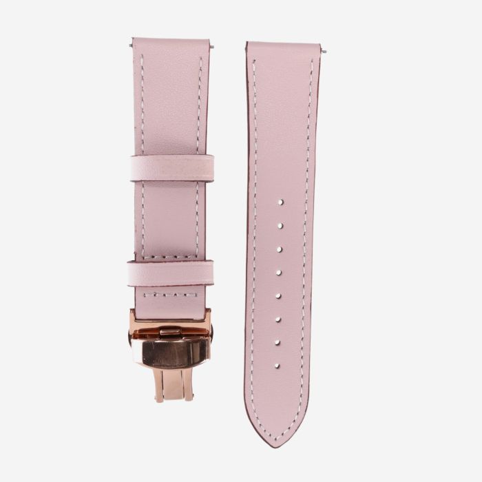 Elevate Unisex Tilbehør til ure/armbånd Watch Band for Forerunner 22mm (Leather) Pink