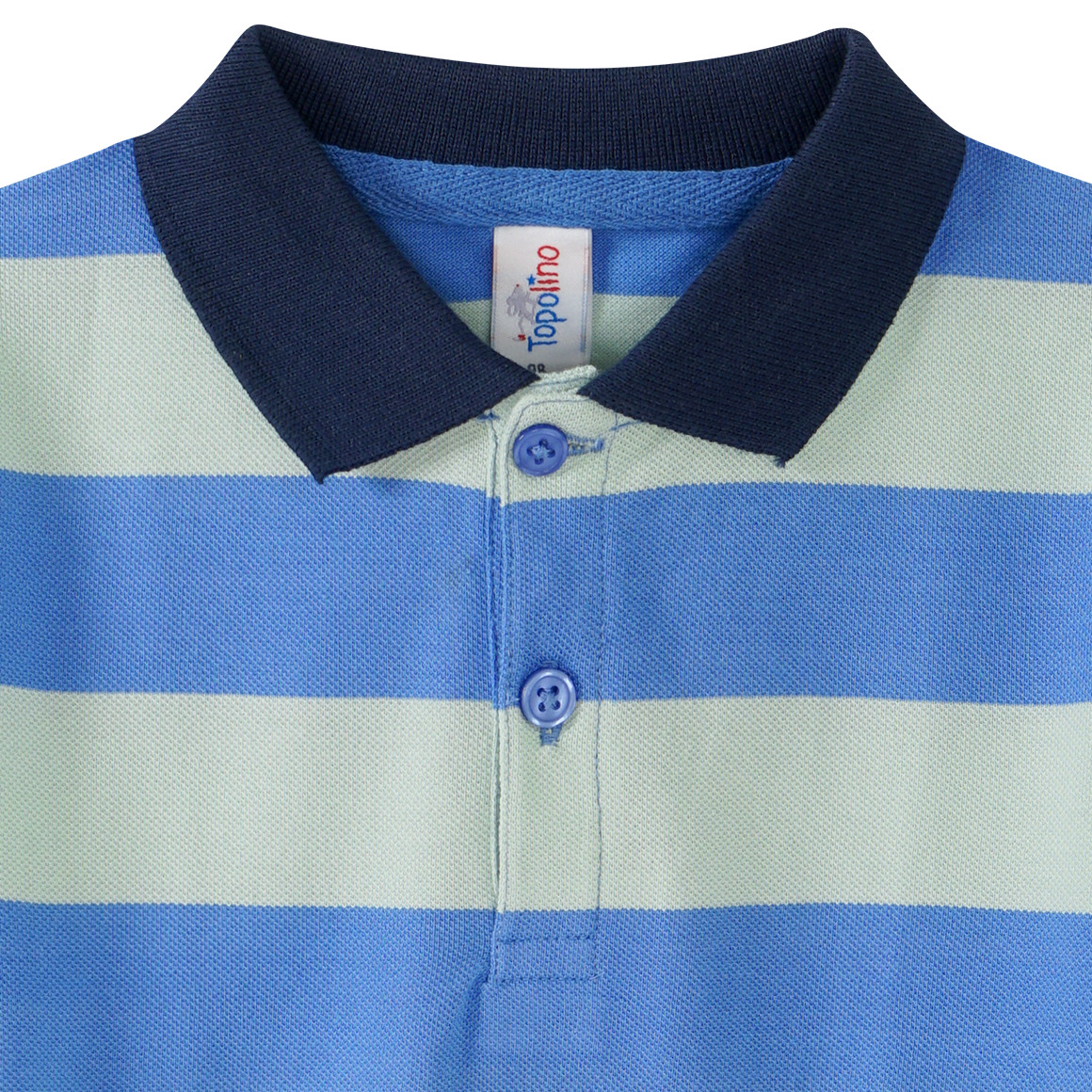 Topolino Jungen Poloshirt mit Streifen hellgrün / blau