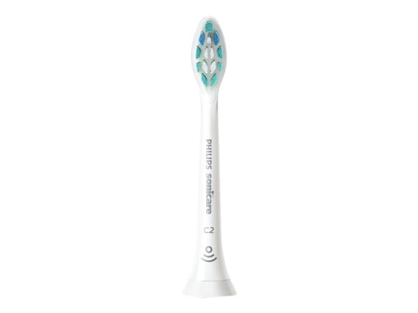 Philips Sonicare C2 HX9022 Optimal Plaque Defense - Ekstra tannbørstehode - for tannbørste - hvit (pakke med 2)