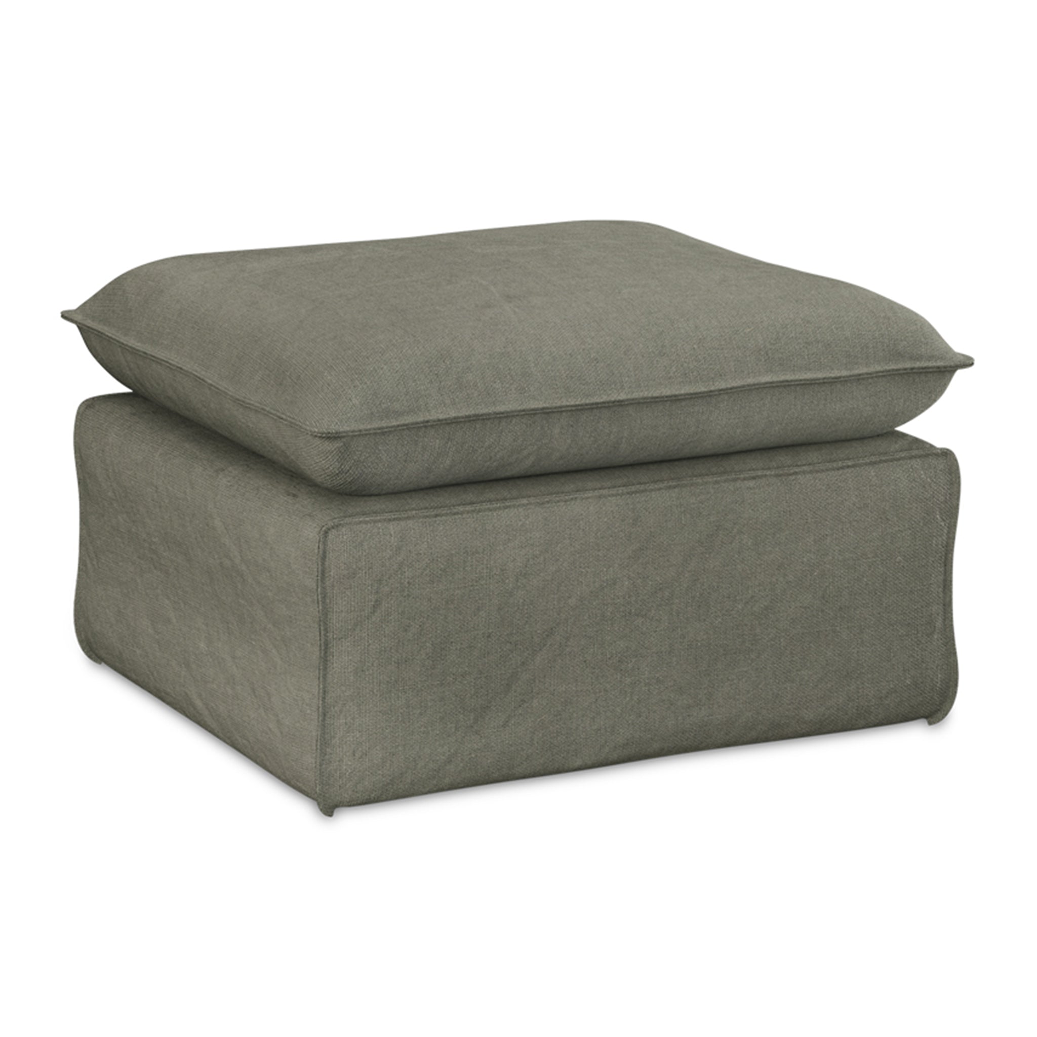 HKliving Nomad Hocker - Linnen - Army Green
