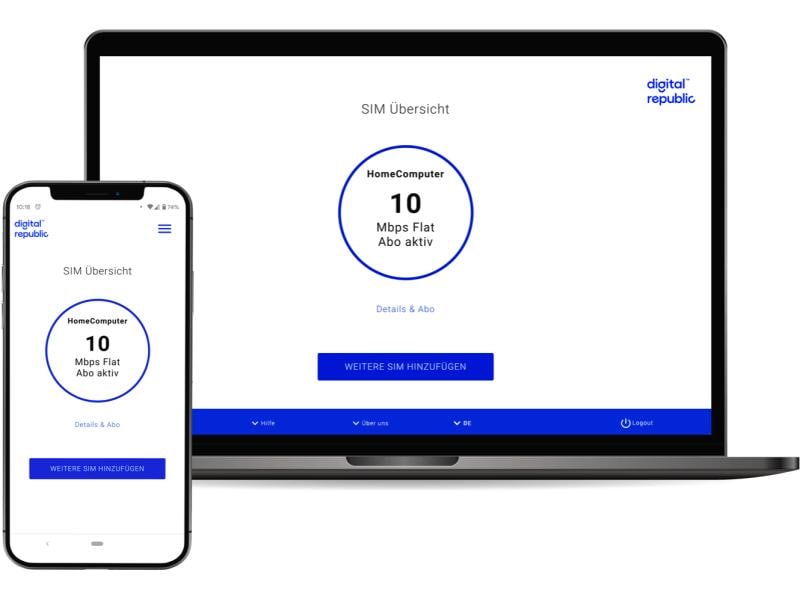 Digital Republic SIM-Karte Unlimitiert Internet für 365 Tag Daten SIM Karte ohne Vertragsbindung für unlimitierte Daten
