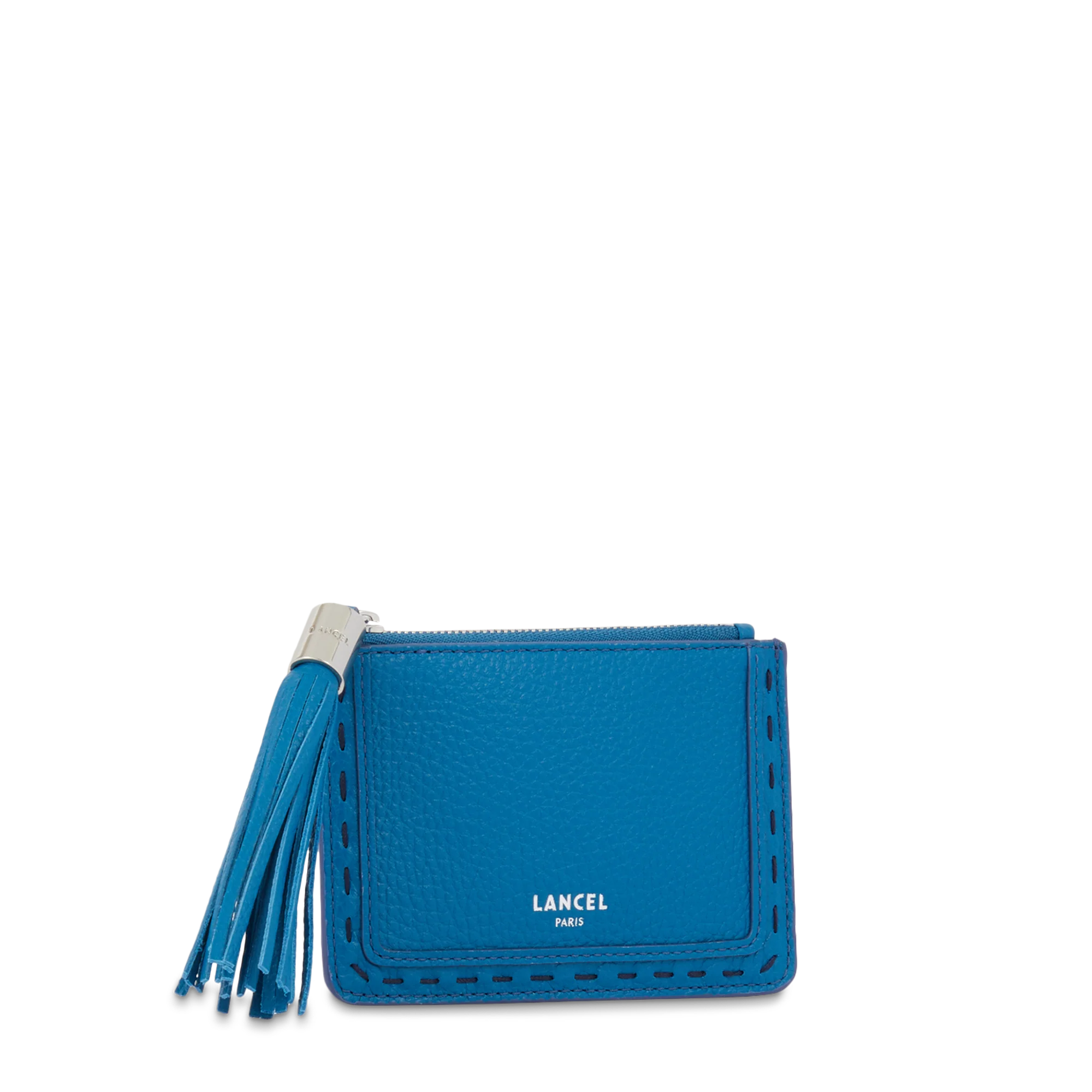 Porte-cartes zippé L Premier Flirt de Lancel-Cobalt