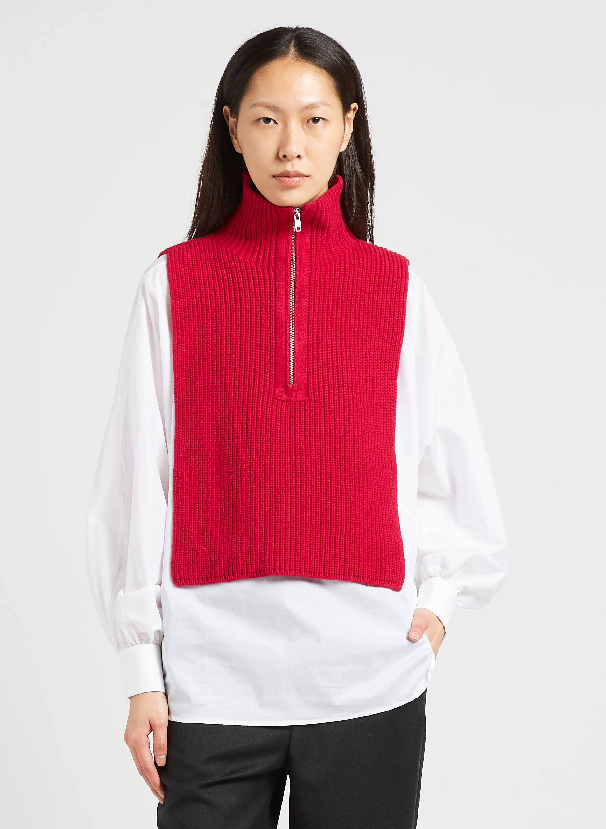 KAY - Col amovible en laine | Rose