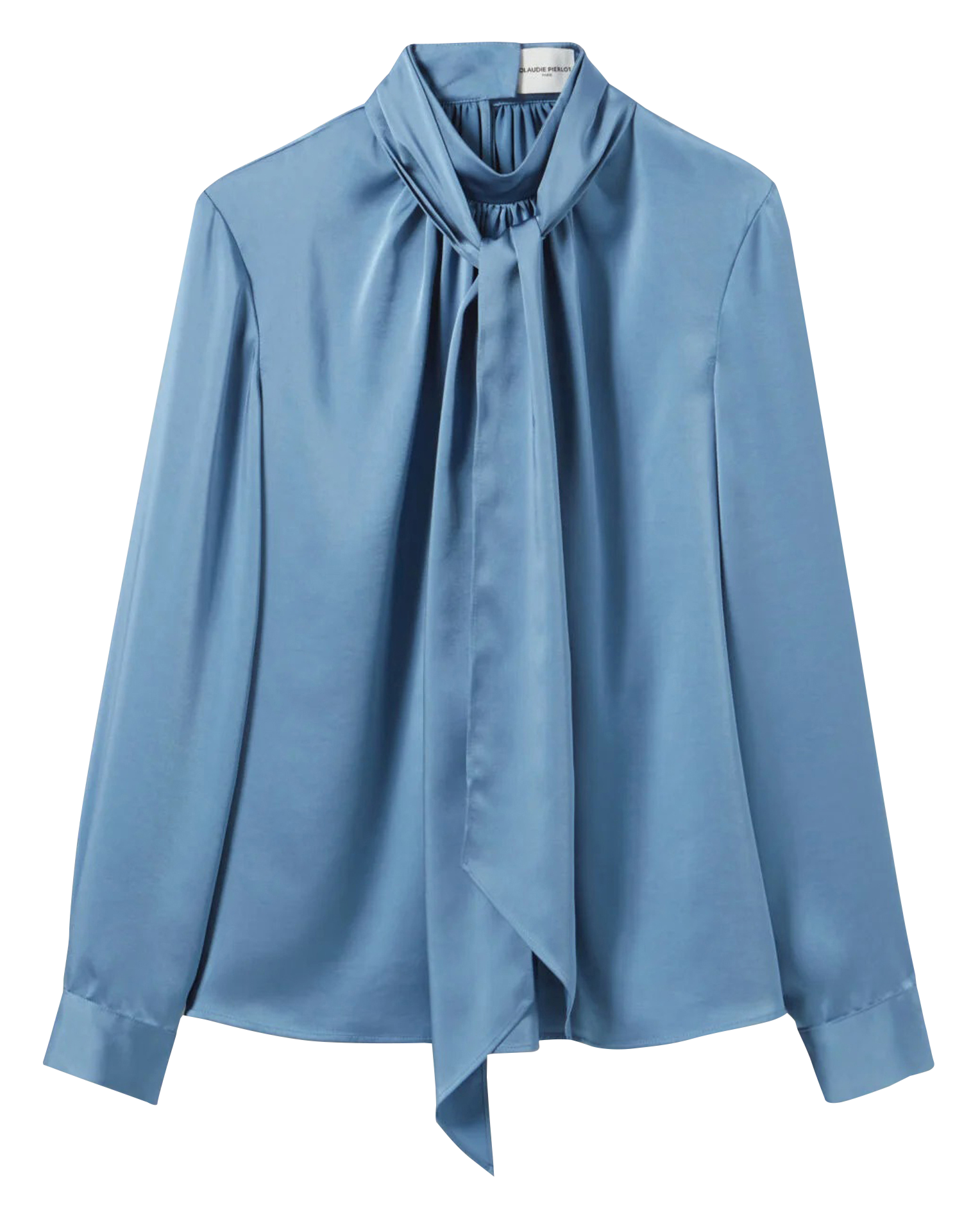 Blouse col lavallière| Bleu