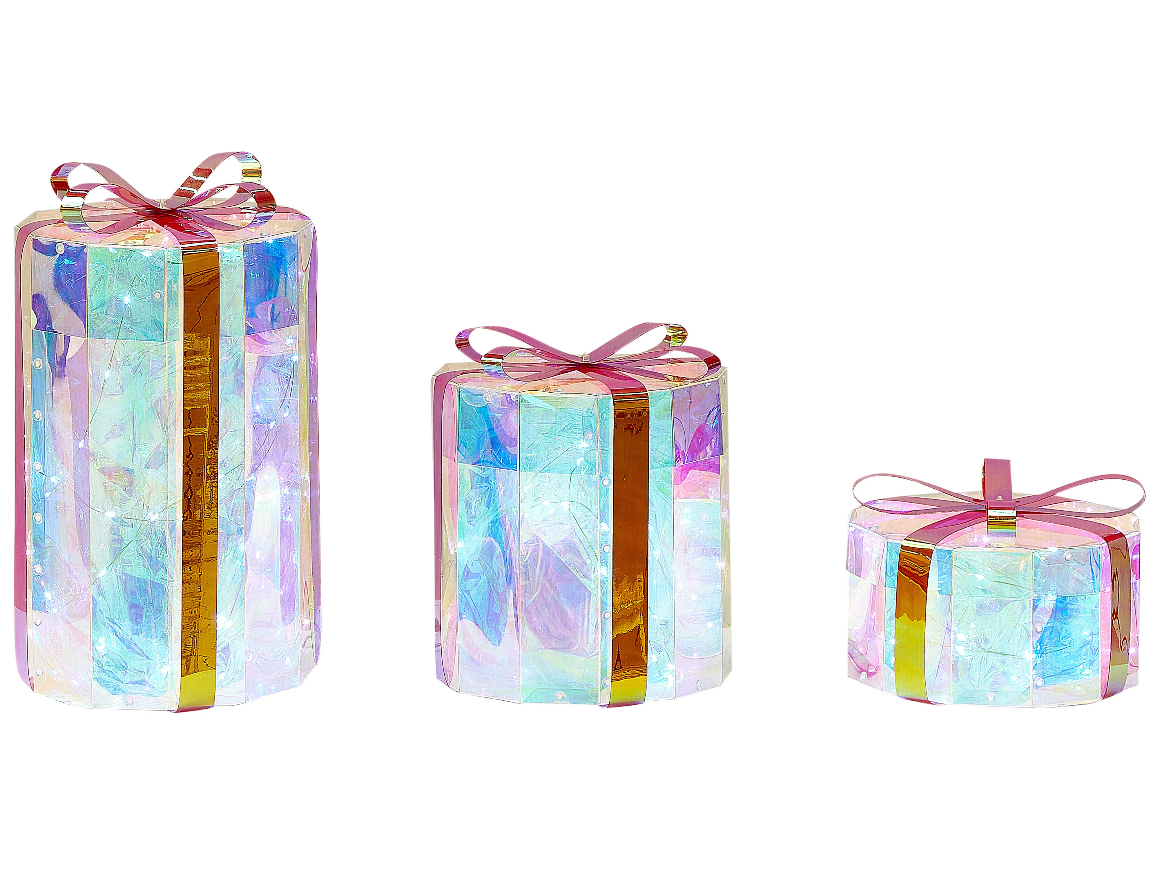 Buitendecoratie LED GRIMSEY Kerstcadeaus 30/20/10 cm Meerkleurig