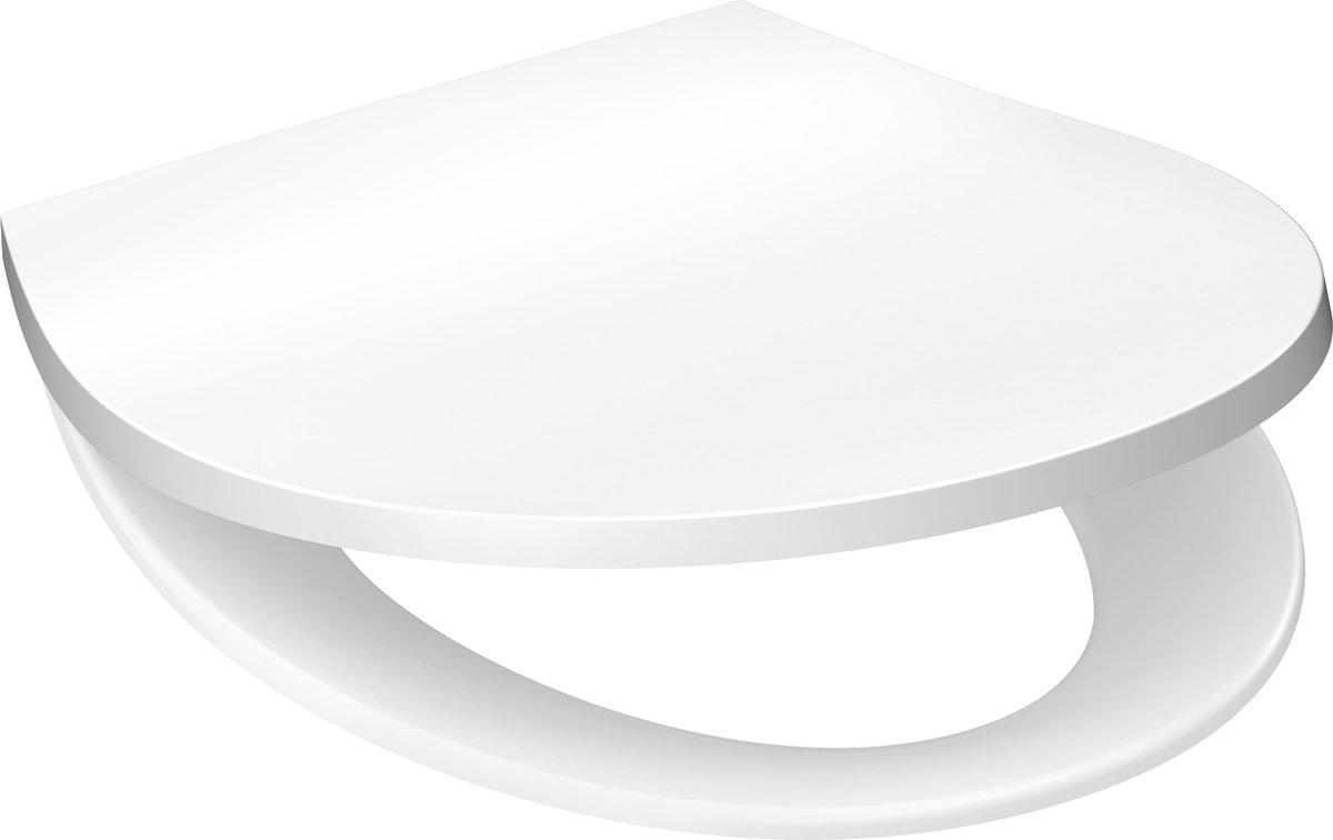 Schutte Blakely softclose toiletzitting met quick release en LED-verlichting wit glans