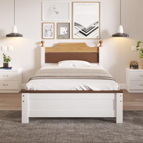 Modernes Einzelbett Mit Kopf- Und Fußteil, Perfekt Für Gästezimmer, Kinder- Und Erwachsenenschlafzimmer (matratze Nicht Im Lieferumfang Enthalten).(Color:90 * 200cm)
